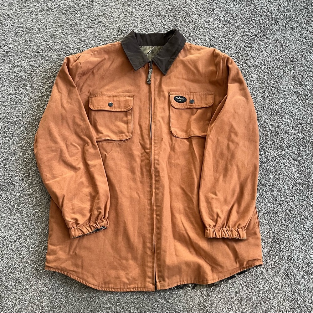 Walls Reversible Brown Camo Zip Up Jacket Workwear Hunting Realtree Large Mens